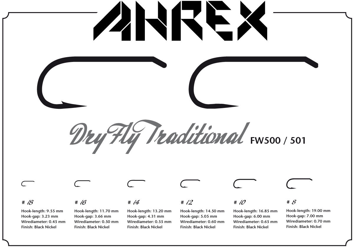 Ahrex FW501 Dry Fly Hooks