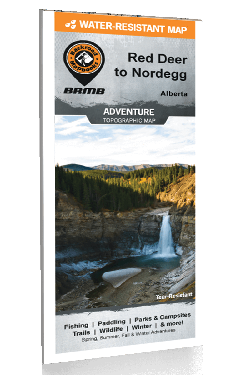 Backroad Mapbooks Waterproof Topo Map: Red Deer to Nordegg