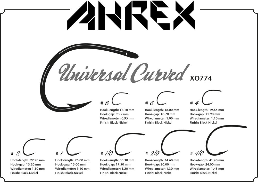Ahrex X0774 Universal Curved Hooks – Bow River Troutfitters