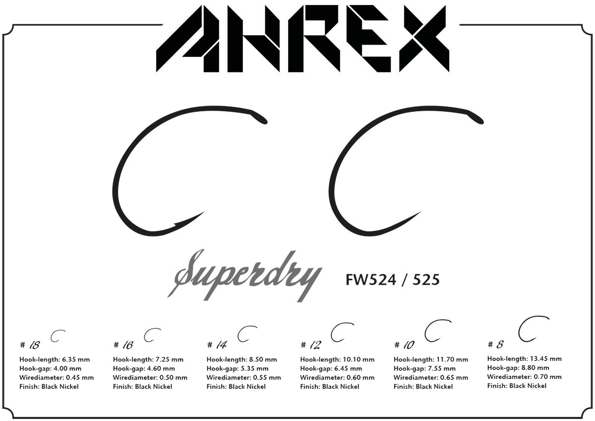 Ahrex FW525 Super Dry Hooks