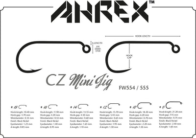Ahrex FW555 CZ Mini-Jig Hooks