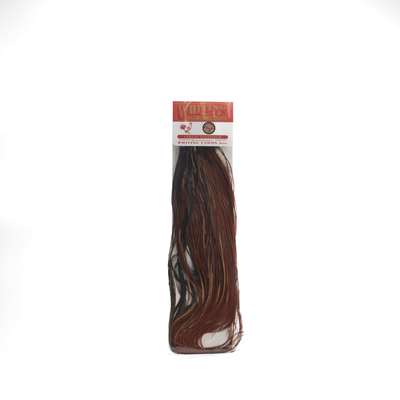Whiting Farms Bronze Dry Fly Hackle 1/2 Rooster Saddle