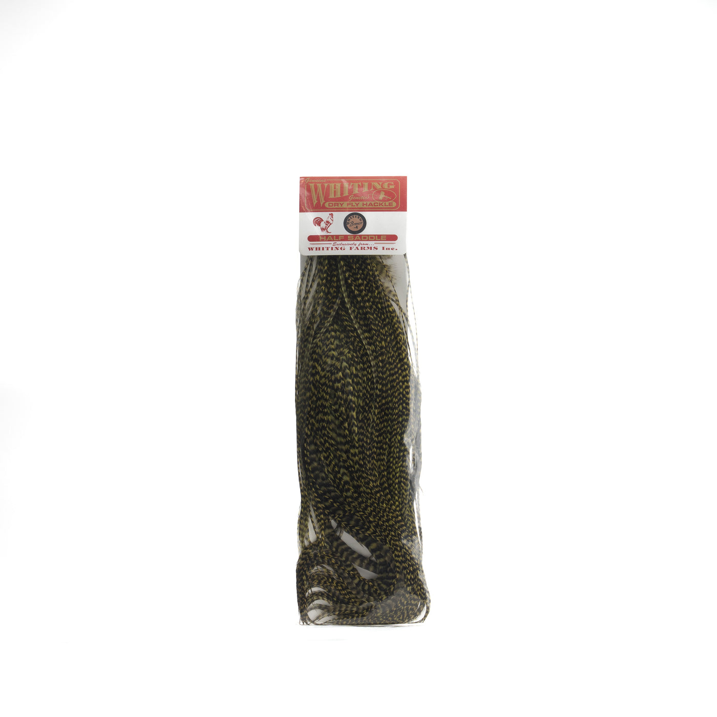 Whiting Farms Bronze Dry Fly Hackle 1/2 Rooster Saddle